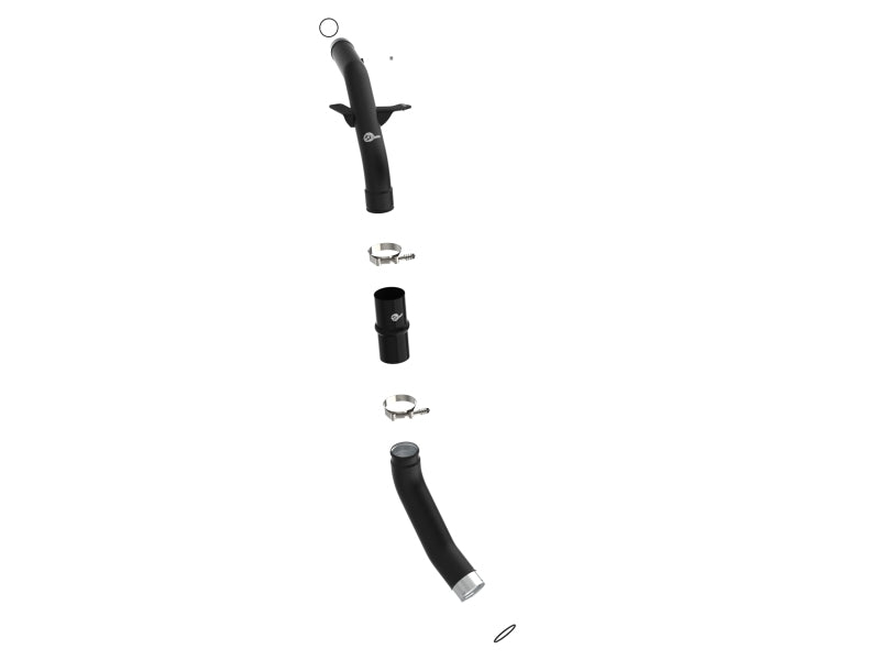 aFe RAM 1500 20-22 V6-3.0L (td) BladeRunner 2-1/2in &amp; 3in Aluminum Hot Charge Pipe Black - 46-20598-B