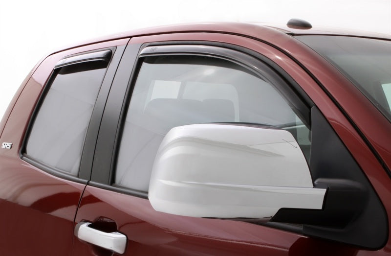 AVS 07-18 Toyota Tundra Double Cab Ventvisor In-Channel Front &amp; Rear Window Deflectors 4pc - Smoke - 194761