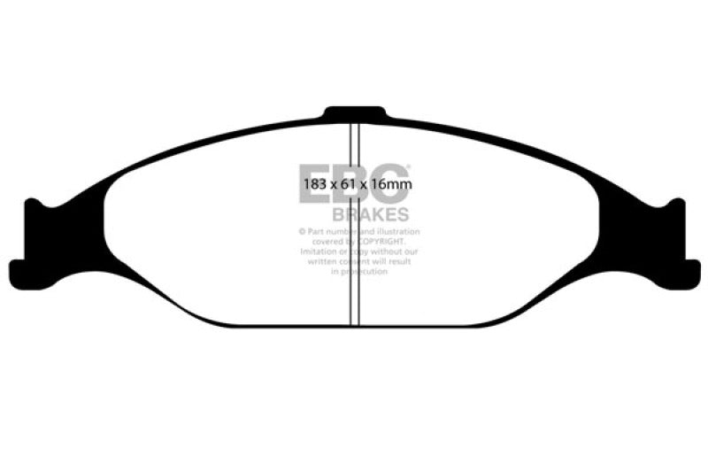 EBC 99-04 Ford Mustang 3.8 Ultimax2 Front Brake Pads - UD804