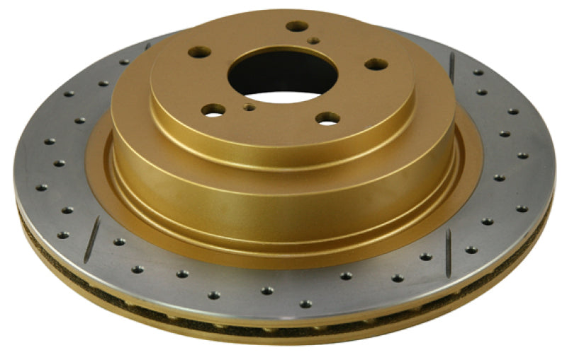 DBA 01-06 Jeep Wrangler Front Drilled &amp; Slotted Street Series Rotor