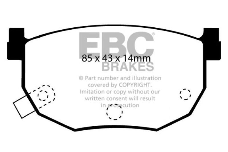 EBC 99-01 Hyundai Elantra 2.0 Yellowstuff Rear Brake Pads - DP4528R