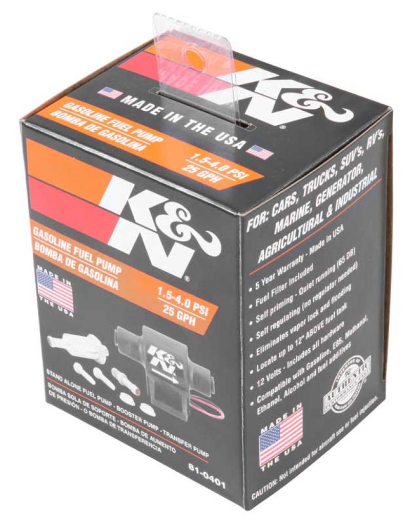 K&amp;N Performance Electric Fuel Pump 1.5-4 PSI - 81-0401
