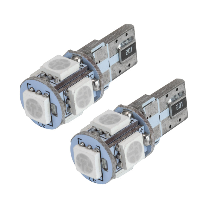 Oracle T10 5 LED 3 Chip SMD Bulbs (Pair) - Aqua SEE WARRANTY - 4801-010