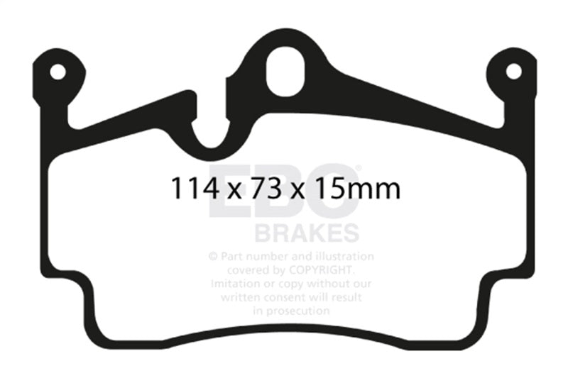 EBC 04-08 Porsche Boxster (Cast Iron Rotors only) 2.7 Redstuff Rear Brake Pads - DP31920C