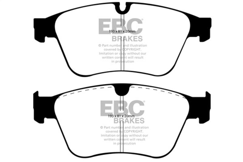 EBC 06-11 Mercedes-Benz M-Class (ML) ML63 AMG 6.2 Yellowstuff Front Brake Pads - DP41937R