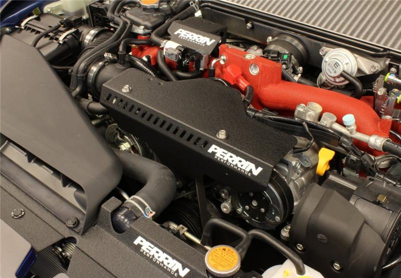 Perrin Subaru Black Pulley Cover - PSP-ENG-150BK