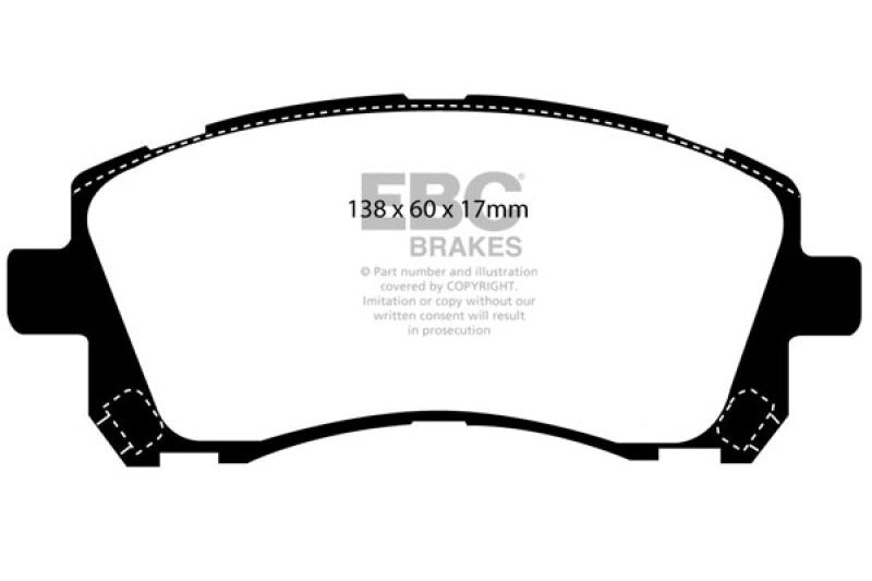 EBC 98-02 Subaru Forester 2.5 Ultimax2 Front Brake Pads - UD721