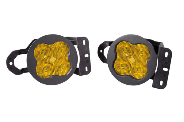 Diode Dynamics SS3 Sport Type MS Kit ABL - Yellow SAE Fog - DD7061 for 2018-2026 Jeep Wrangler - front view