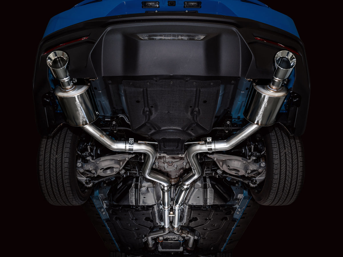 AWE 2024 Ford Mustang GT Fastback S650 RWD Touring Catback Exhaust w/ Dual Chrome Silver Tips - 3015-32650