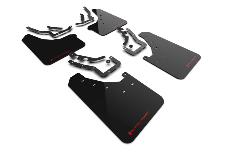 Rally Armor 2024 Toyota Tacoma Black UR Mud Flap w/ Red Logo - MF114-UR-BLK-RD