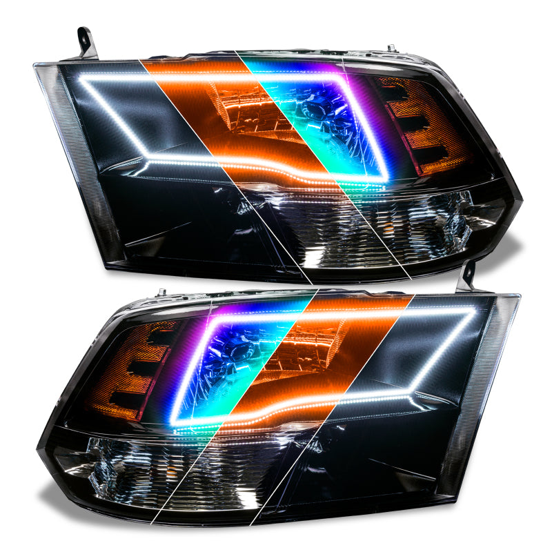 Oracle 09-18 Dodge Ram RGB+A + Switchback Quad Headlight Halo Kit w/ Simple Controller SEE WARRANTY - 1328-504