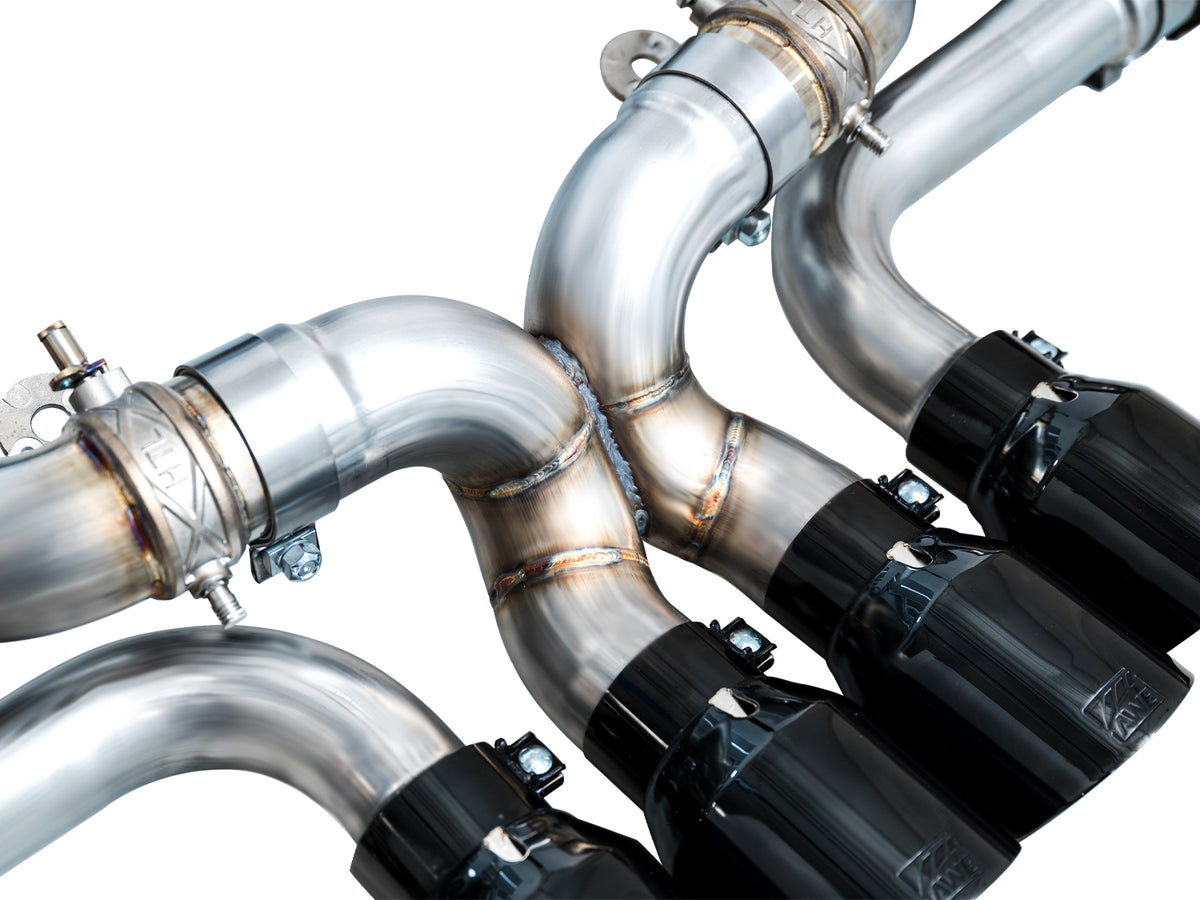 AWE 23+ C8 Corvette Z06 SwitchPath Cat-Back Exhaust - Diamond Black Tips - 3025-43906