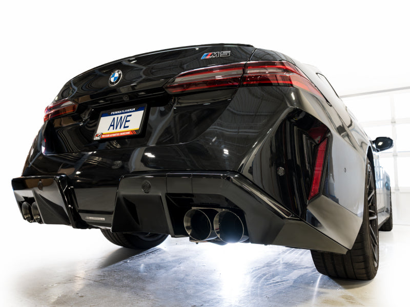 AWE BMW G90/G99 M5 Track Edition Catback Exhaust - Diamond Black Tips - 3020-43790