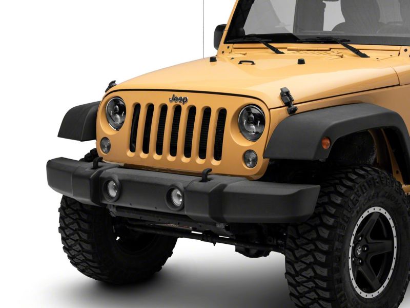 Raxiom 07-18 Jeep Wrangler JK 7-In LED Headlights- Blk Housing (Clear Lens) - J154695