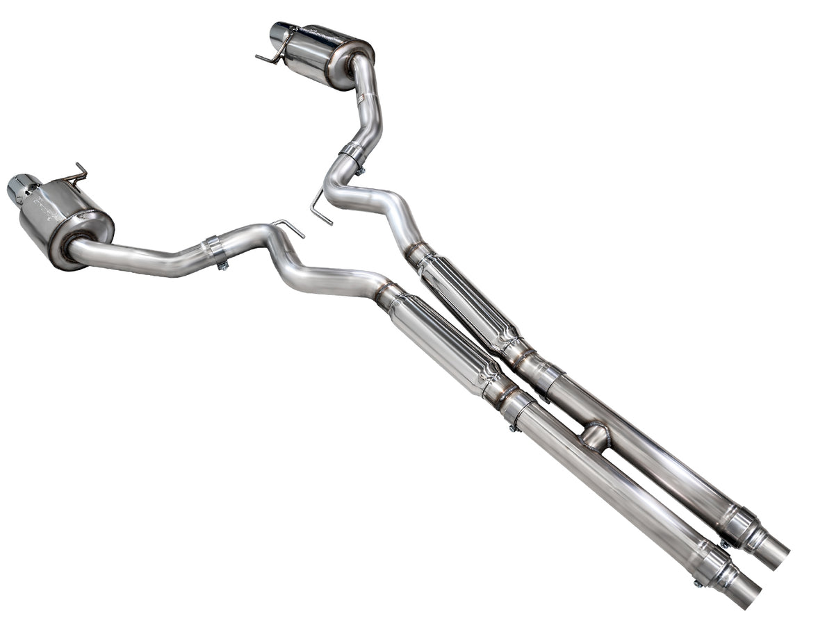 AWE 2024 Ford Mustang GT Fastback S650 RWD Touring Catback Exhaust w/ Dual Chrome Silver Tips - 3015-32650