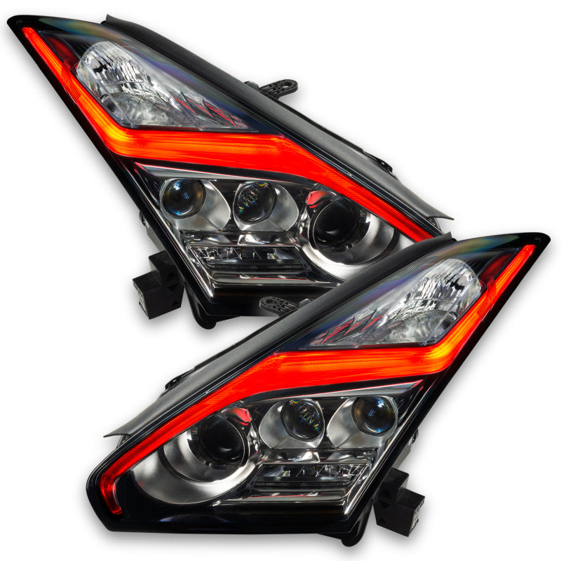 Oracle 15-21 Nissan GT-R RGB+W (Lightning Bolt) Headlight DRL Upgrade Kit - ColorSHIFT SEE WARRANTY - 1283-330