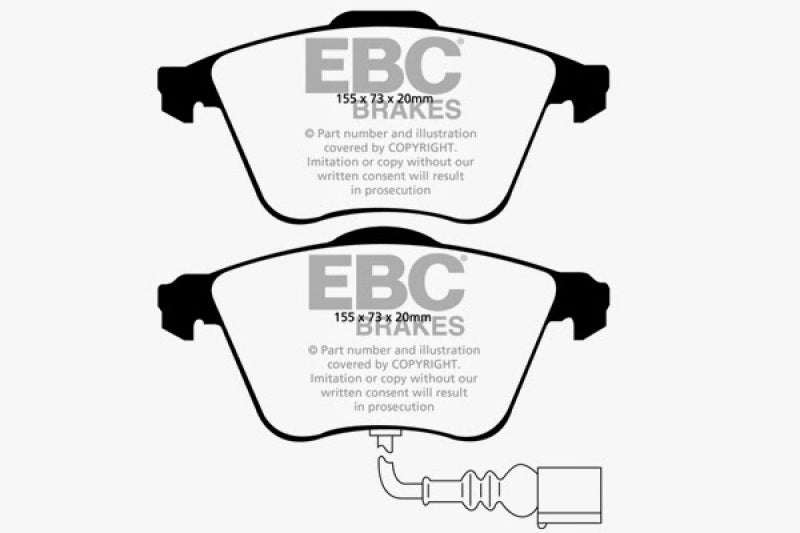 EBC 07-15 Audi TT/TTS Quattro / 12-14 VW Golf R Bluestuff Front Brake Pads - DP51946NDX