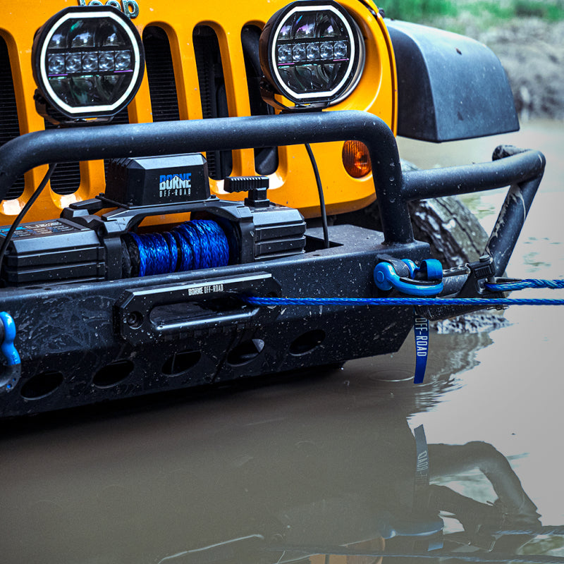 Borne Off-Road 10K Winch - Blue Synthetic Rope - BNWN-10-SBL