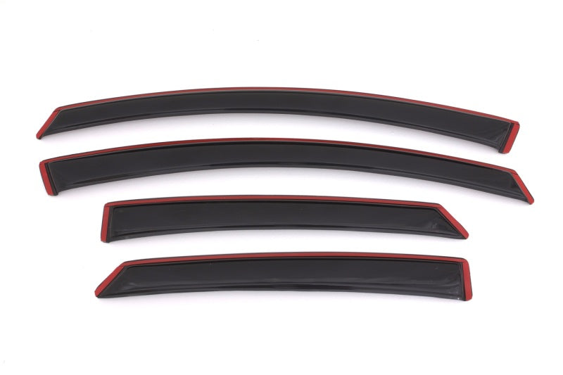 AVS 13-18 Ford Fusion Ventvisor In-Channel Front &amp; Rear Window Deflectors 4pc - Smoke - 194714