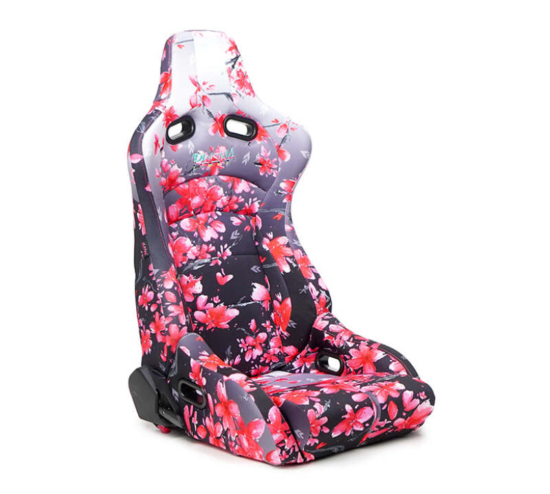 NRG Prisma Lab Reclinable Bucket Racing Seat - Pair (Sakura Print) - RSC-710 L/R-SAKURA - front view