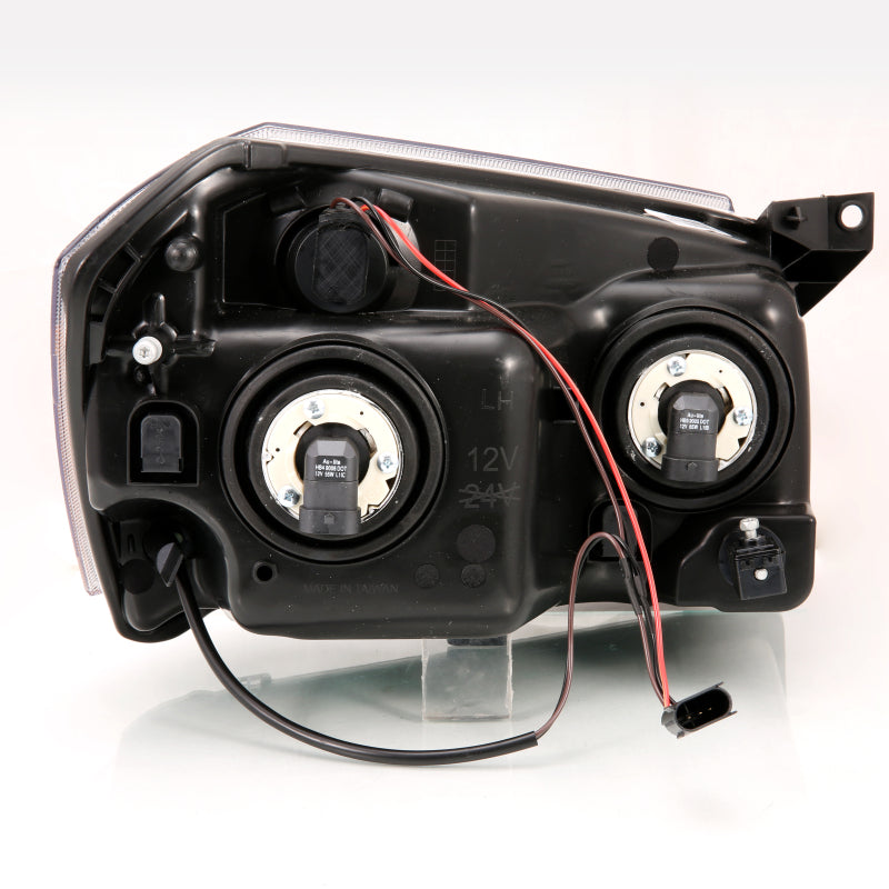 ANZO 2005-2007 Dodge Magnum Crystal Headlight  Black Amber - 111425