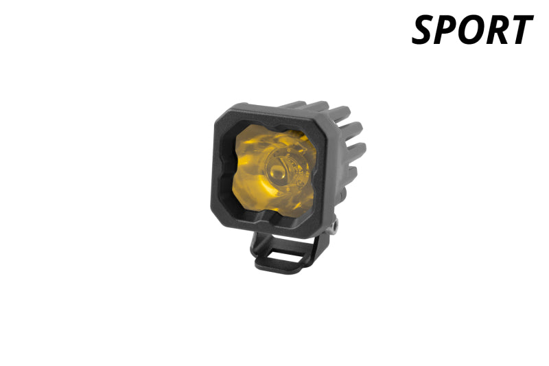 Diode Dynamics Stage Series C1 LED Pod Sport - Yellow Spot Standard ABL Each - DD6453S by Diode Dynamics - angle view