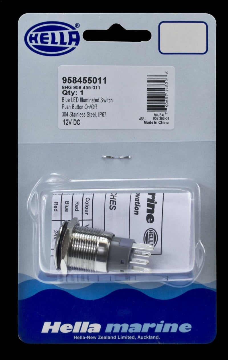 Hella Switch On/Off Ring 12V Blue 8Hg - 958455011