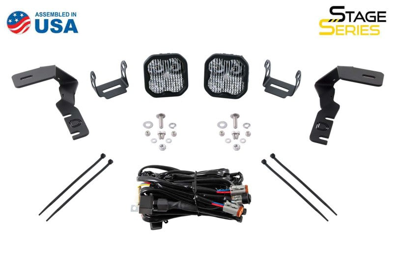 Diode Dynamics 19-21 Ford Ranger Stage Series 2in LED Ditch Light Kit - Yellow Pro Combo - DD6590 for 2019-2023 Ford Ranger -