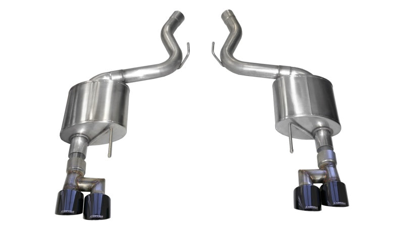 Corsa 18-19 Ford Mustang 5.0L 3in Touring Axle-Back Dual Rear Exit w/ 4in Black PVD Pro-Seri - 21041BLK
