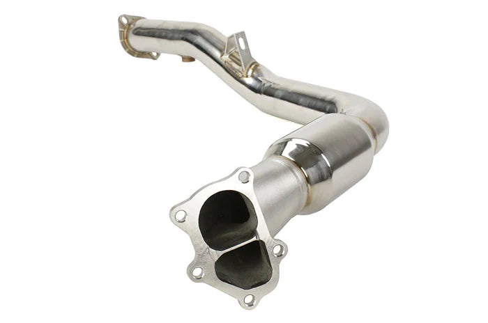 Invidia 02-07 WRX/STi Polished Divorced Waste Gate Downpipe with High Flow Cat