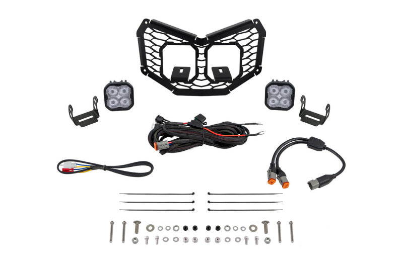 Diode Dynamics 17-24 Can-Am Maverick X3 Stage Series LED Grille Kit - Sport White Fog - DD7880