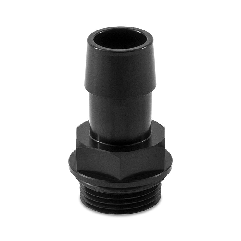 Mishimoto M27 x 2.0 to 3/4in Hose Barb Aluminum Fitting - Black - MMFT-M27-34BK by Mishimoto - front view
