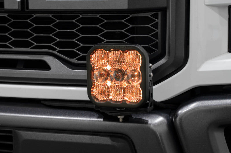 Diode Dynamics 17-20 Ford Raptor SS5 Bumper LED Pod Light Kit - Sport Yellow Driving - DD7347