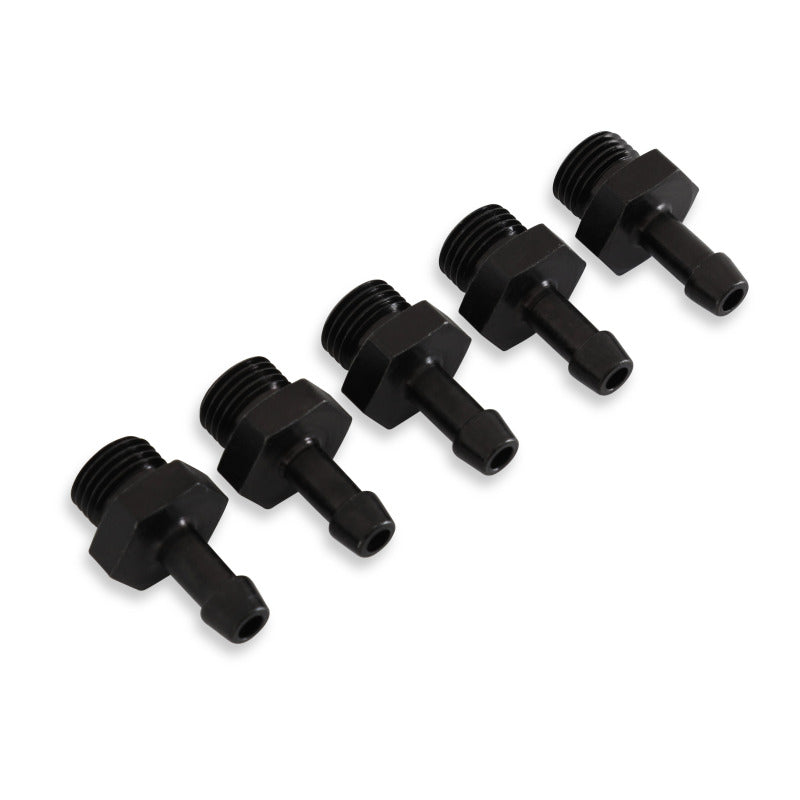 AEM Adjustable Fuel Pressure Regulator Barb Fitting -6 (9/16in-18) to 7mm - 5 Pack - 25-393
