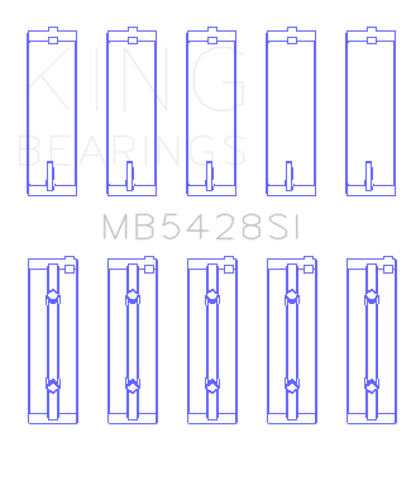King Honda R16A/ R18A 2006- Current (Size 0.25) Main Bearing Set - MB5428SI0.25