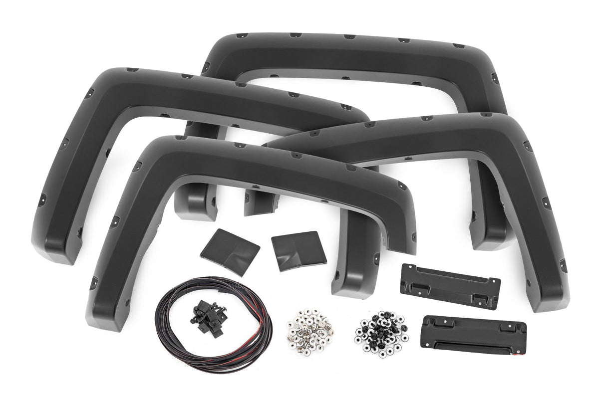 Pocket Fender Flares | 6&#39;7&quot; &amp; 8&#39; Bed | GXG Tungsten | Chevy Silverado 1500 (14-18)/2500HD