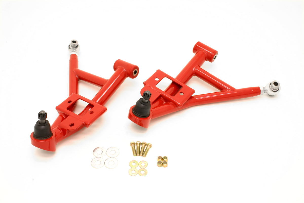 BMR 93-02 F-Body Adj. Lower A-Arms Poly/Rod End Combo - Red - AA020R