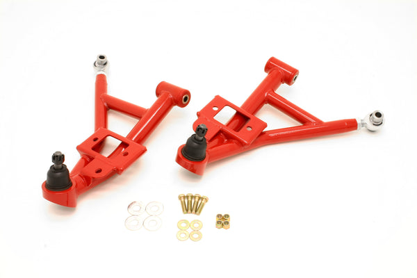 BMR 93-02 F-Body Adj. Lower A-Arms Poly/Rod End Combo - Red - AA020R