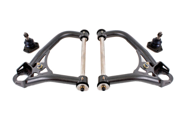 BMR 67-69 1st Gen F-Body Pro-Touring Upper A-Arms w/ Tall Ball Joint (Delrin) - Black Hammertone - AA027H