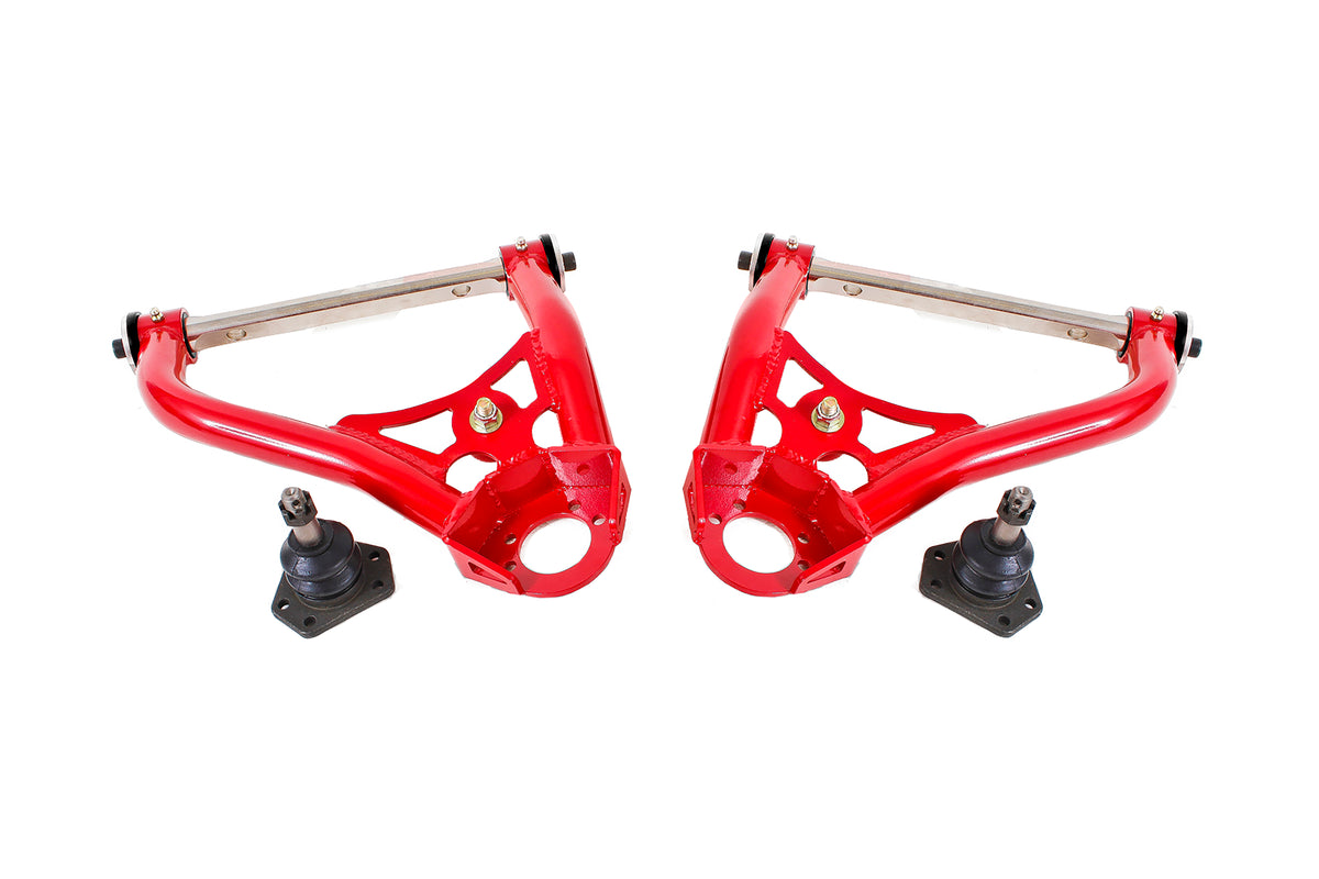BMR 67-69 1st Gen F-Body Pro-Touring Upper A-Arms w/ Tall Ball Joint (Delrin) - Red - AA027R