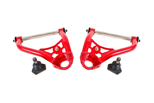 BMR 67-69 1st Gen F-Body Pro-Touring Upper A-Arms w/ Tall Ball Joint (Delrin) - Red - AA027R