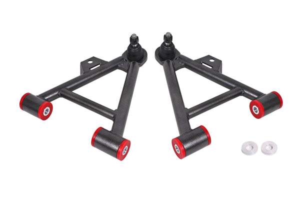 BMR 79-93 Mustang Lower Non-Adj. A-Arms (Coilover Only) w/ STD. Ball Joint (Poly) - Black Hammertone - AA035H