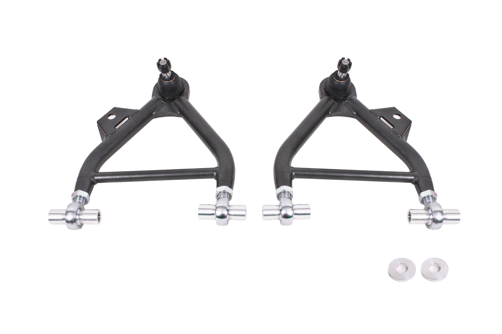 BMR 79-93 Mustang Lower A-Arm (Coilover Only) w/ Adj. Rod End and STD. Ball Joint - Black Hammertone - AA036H