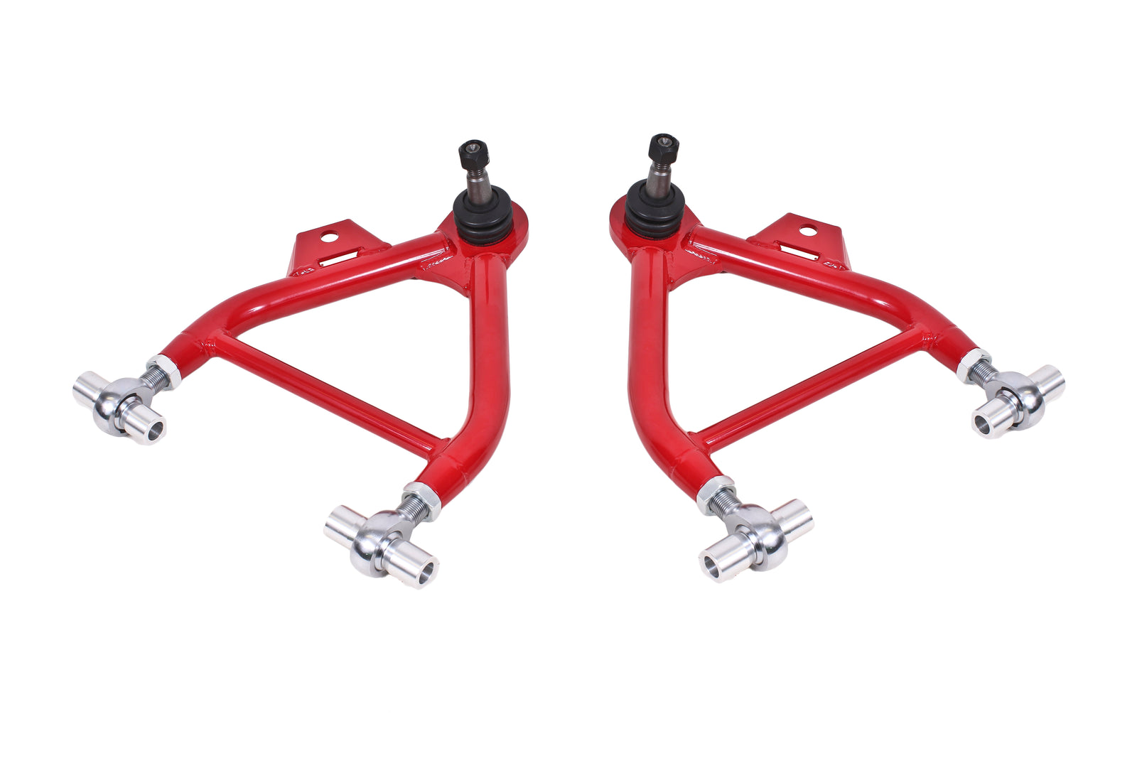 BMR 79-93 Fox Mustang Lower A-Arms (Coilover Only) w/ Adj. Rod End and Tall Ball Joint - Red - AA039R