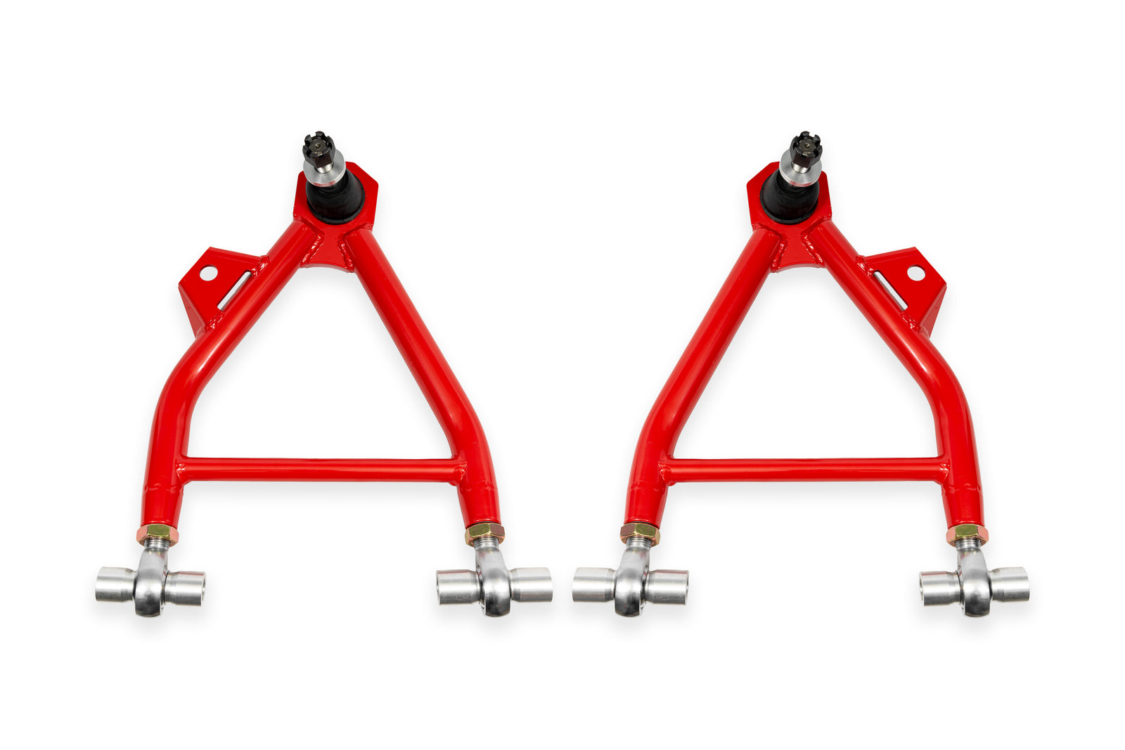 BMR 94-04 Mustang Lower A-Arms (Coilover Only) w/ Adj. Rod End and STD. Ball Joint - Red - AA042R