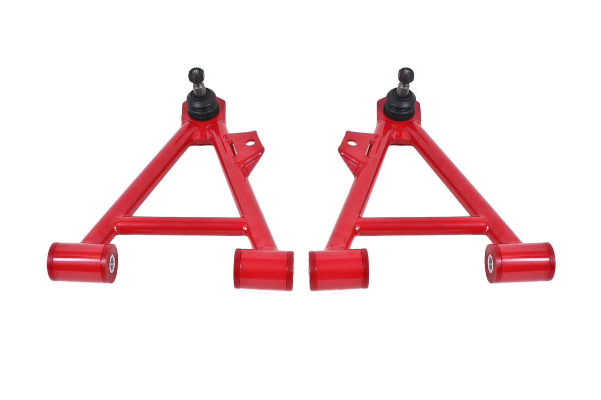 BMR 94-04 Mustang Lower Non-Adj. A-Arms (Coilover Only) w/ Tall Ball Joint (Polyurethane) - Red - AA044R