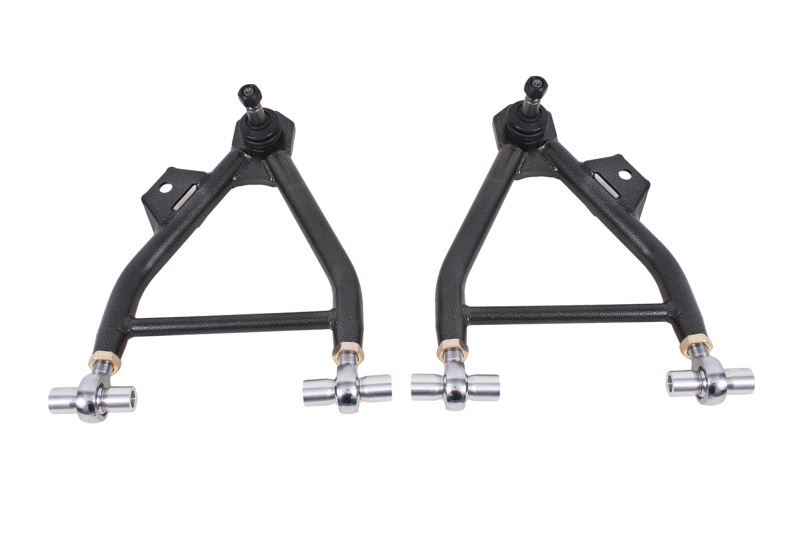 BMR 94-04 Mustang Lower A-Arms (Coilover Only) w/ Adj. Rod End & Tall Ball Joint - Black Hammertone - AA045H