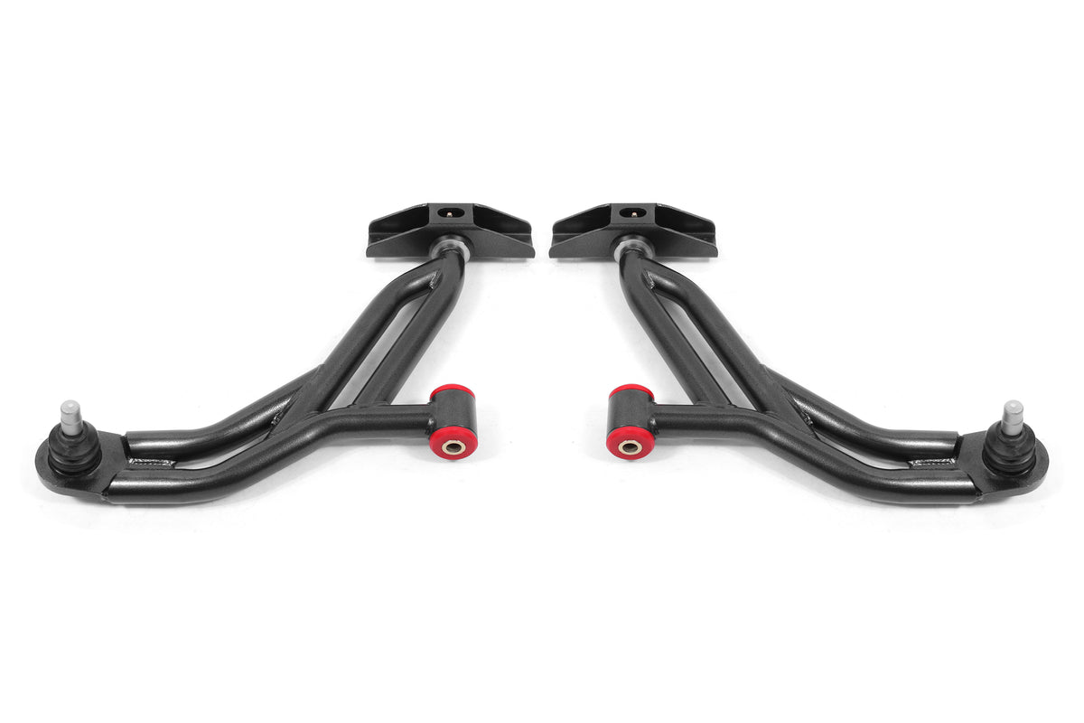 BMR Suspension 05-14 Ford Mustang Lower A-Arms - Black Hammertone - Non-Adjustable - AA750H