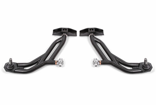 BMR 10-14 Ford Mustang Adj. Lower A-Arms w/ Delrin/Rod End / 19mm Tall Ball Joint - Black Hammertone - AA757H