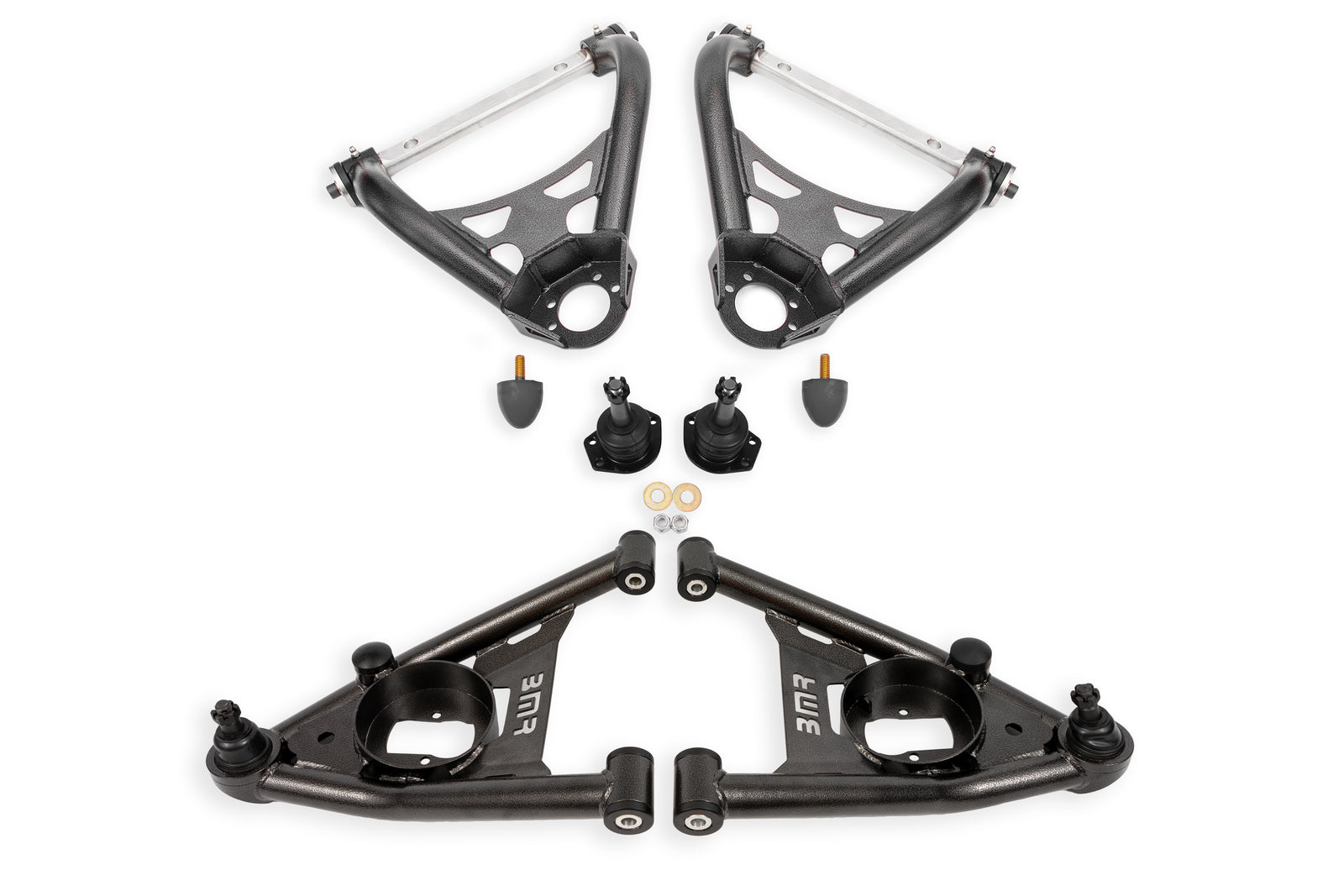 BMR 64-72 A-Body Non-Adj A-Arm Kit - Black Hammertone - AAK402H